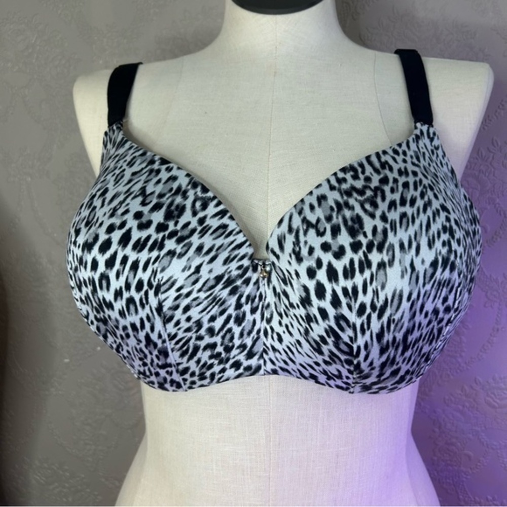 Leopard Print Women's Bra Cacique lightly lined balconette 42DD